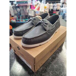 Sperry Men's Leeward, 2-Eye Cross Lace, Top Slider, Grey, Boat Shoe, Size 10 M